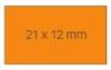 agipa 101566 étiquette orange 21x12mm adhésif enlevable