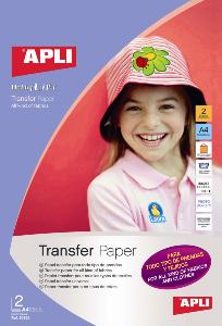 APLI agipa 10955 : Papier Transfert pour tout type de textile - Poch 2 feuilles A4