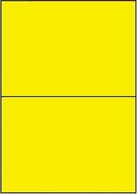 ATB-FJ6 : étiquettes multiusages jaune fluo 210x148.5 mm - Boite 100 pl. A4