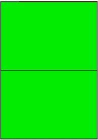 ATB-FV6 : étiquettes multiusages vert fluo 210x148.5 mm - Boite 100 pl. A4