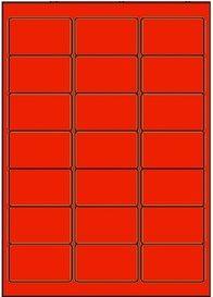 ATB-RVA6 : étiquettes multiusages rouge 63.5X38.1 mm - Boite 100 pl. A4
