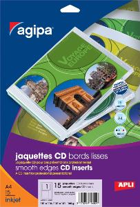 agipa 119492 jacquettes CD/DVD jet d'encre - Poch 15 feuilles