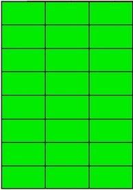 ATB-FV10 : étiquettes multiusages vert fluo 70X37 mm - Boite 100 pl. A4