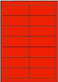 ATB-RVA1 : étiquettes multiusages rouge vif 99X38.1 mm - Boite 100 pl. A4