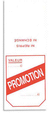 agipa 064016 étiquettes à cheval 80g imprimé "PROMOTION" 50x125 mm - Boîte de 500