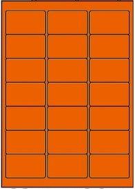 ATB-OVA6 : étiquettes multiusages orange 63.5X38.1 mm - Boite 100 pl. A4