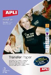 APLI agipa 10248 : Papier Transfert brillant dans l'obscurité - Poch 3 feuilles A4
