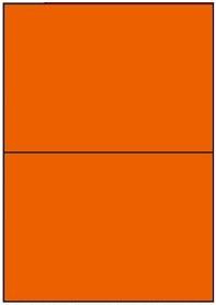 ATB-OVB6 : étiquettes multiusages orange vif 210x148.5 mm - Boite 100 pl. A4