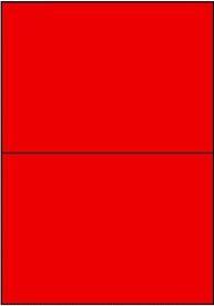 ATB-FR6 : étiquettes multiusages rouge fluo 210x148.5 mm - Boite 100 pl. A4