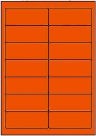 ATB-OVA1 : étiquettes multiusages orange vif 99X38.1 mm - Boite 100 pl. A4