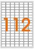agipa 114260 étiquettes multius. blanc enlevables 12x18.3 mm coins arrondis - P. 10 pl. A5